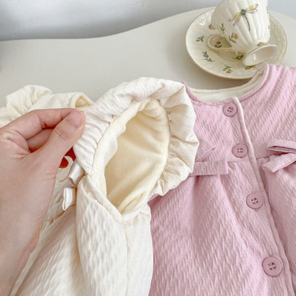 【BABY&KID】冬新作蝶結び裏起毛ベストSK102734