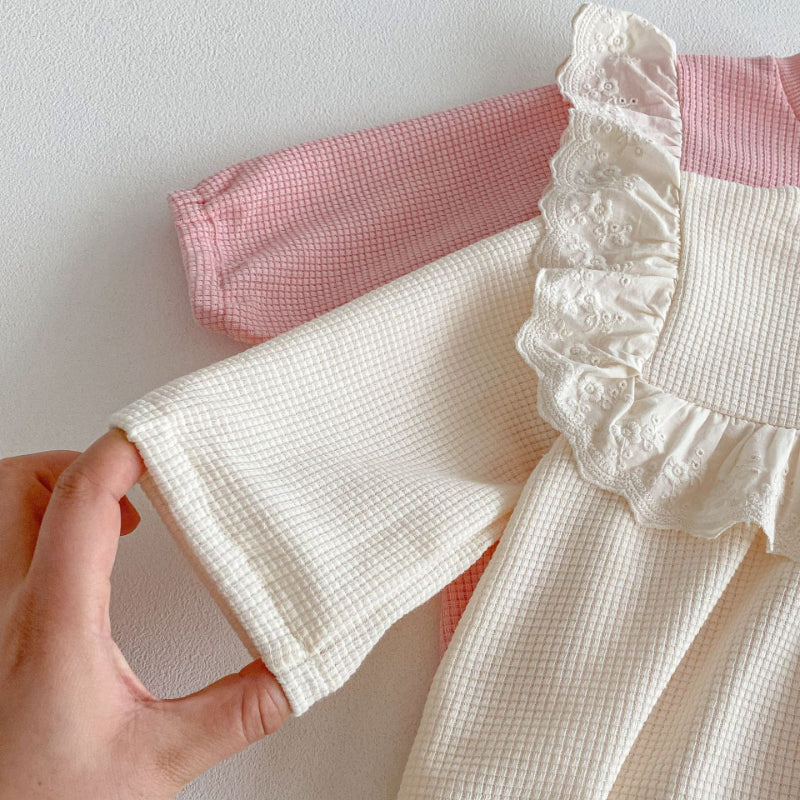 【BABY】ワッフルシンプルロンパースSK103623