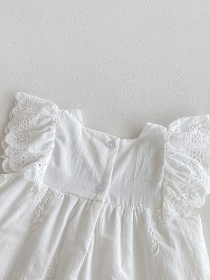 【BABY&KID】夏新作 刺繍レースワンピースSK072612