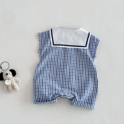 【BABY&KID】夏新作 くまチェックカバーオールSK105119
