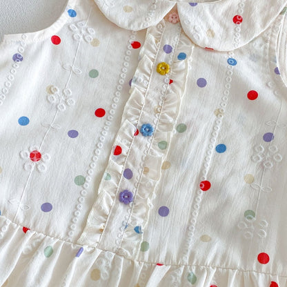【BABY&KID】夏新作カラフルドットワンピースSK106107
