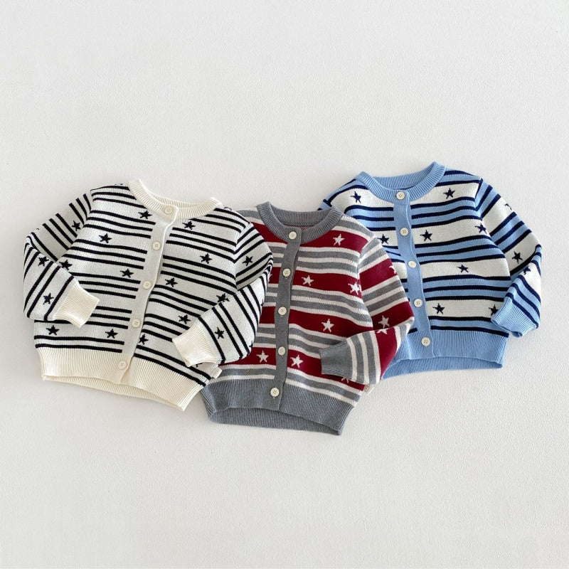 【BABY&KID】ボーダーニットカーディガンSK106606