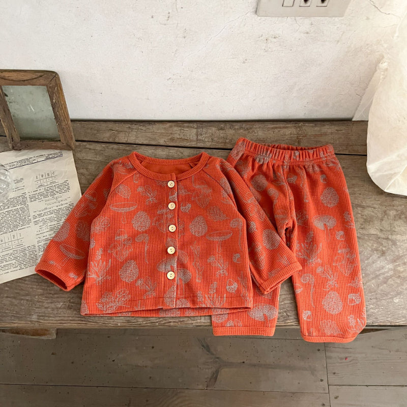 【BABY】ワッフルプリントセットアップSK010326
