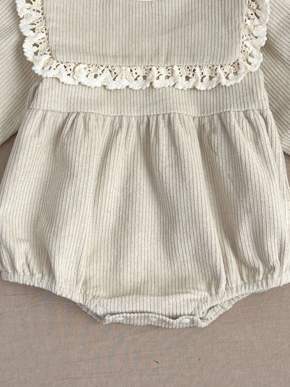【BABY】コーデュロイ襟付きフリルロンパースSK101531