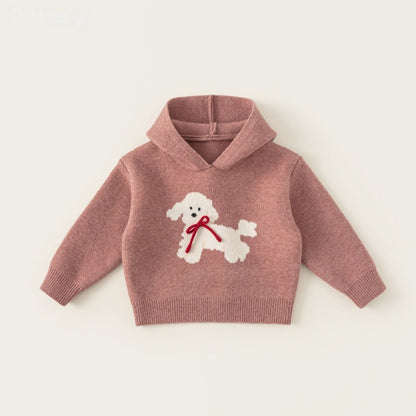 【BABY&KID】かわいい犬フード付きニットセーターSK101923