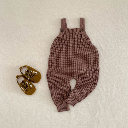 【BABY】厚手ニットサロペットカバーオールSK100728