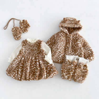 【BABY&KID】冬新作かわいい鹿ワンピースSK108521