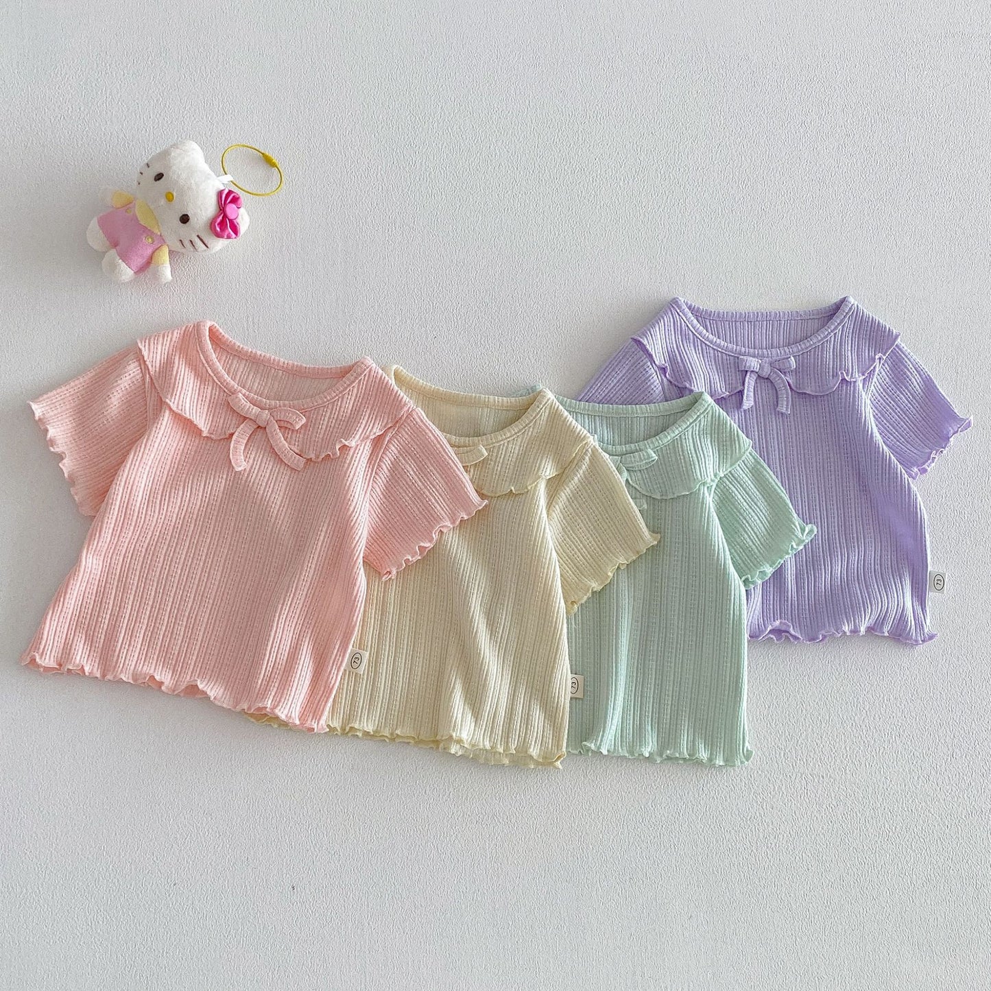 【BABY&KID】夏新作 丸襟無地TシャツSK105108