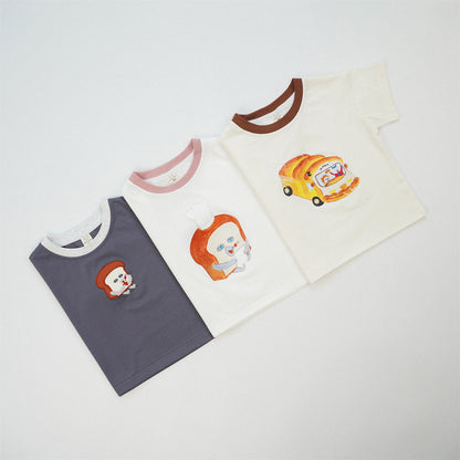 【BABY&KID】夏新作 キャラクタークルーネックTシャツSK090807