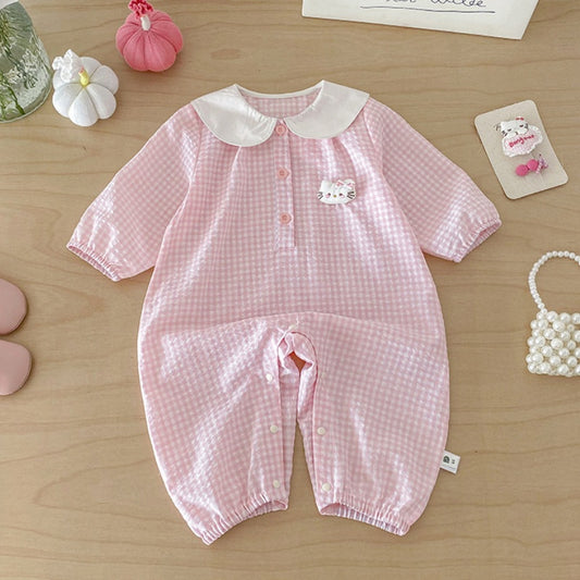 【BABY】カートゥーンチェックカバーオールSK103904