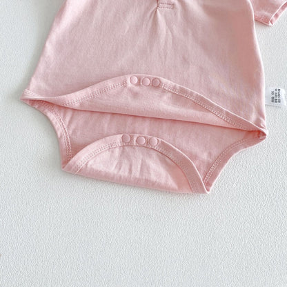 【BABY】夏新作カートゥーン刺繍ロンパースSK106517