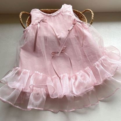 【BABY】夏新作蝶結びチュールワンピースSK105712