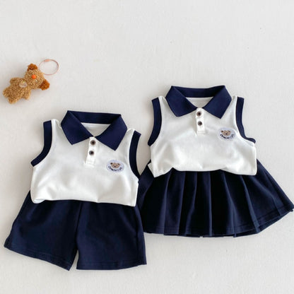 【BABY&KID】夏新作 クマロゴPOLOセットアップSK080307
