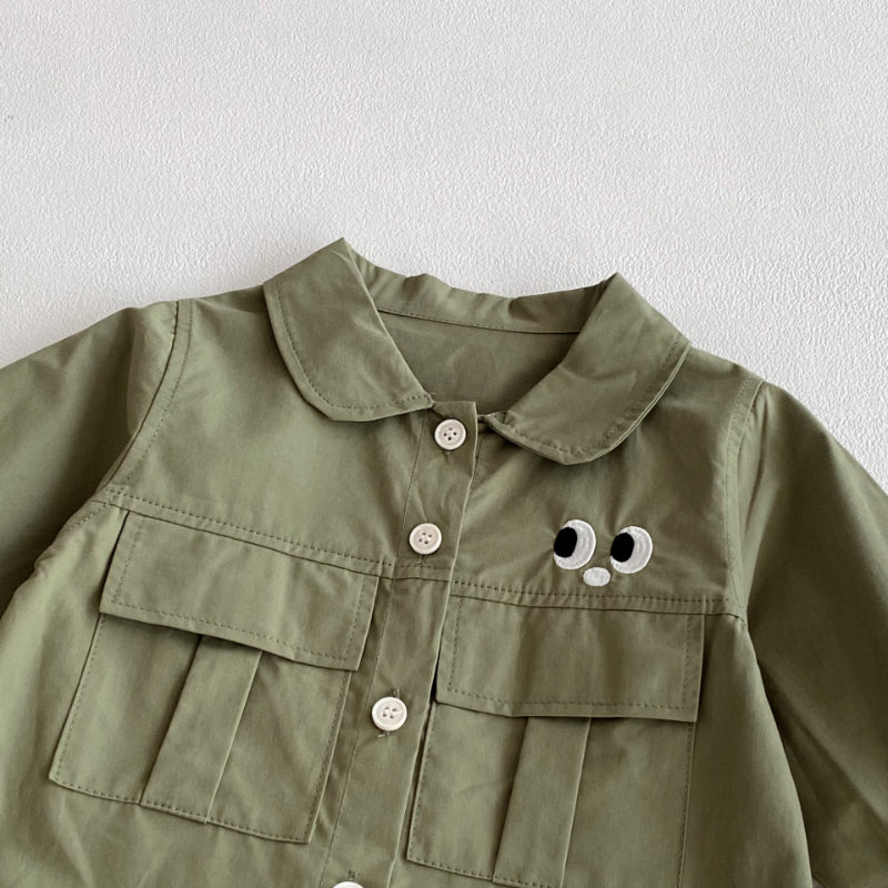 【BABY】おめめ刺繍カバーオールSK092518