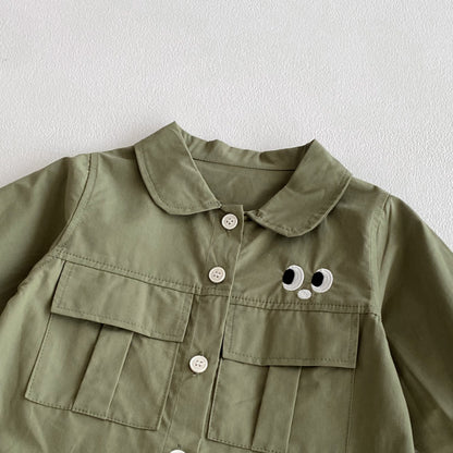 【BABY】おめめ刺繍カバーオールSK092518