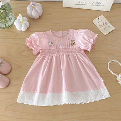 【BABY】夏新作パフスリーブワンピースSK104517