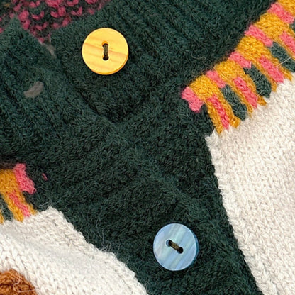 【BABY&KID】冬新作クリスマスツリー柄ニットカーディガンSK103223