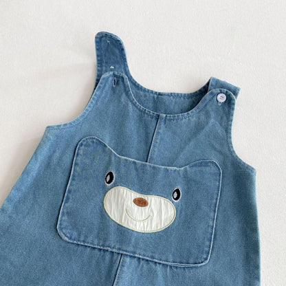 【BABY】くまポケットサロペットSK092512