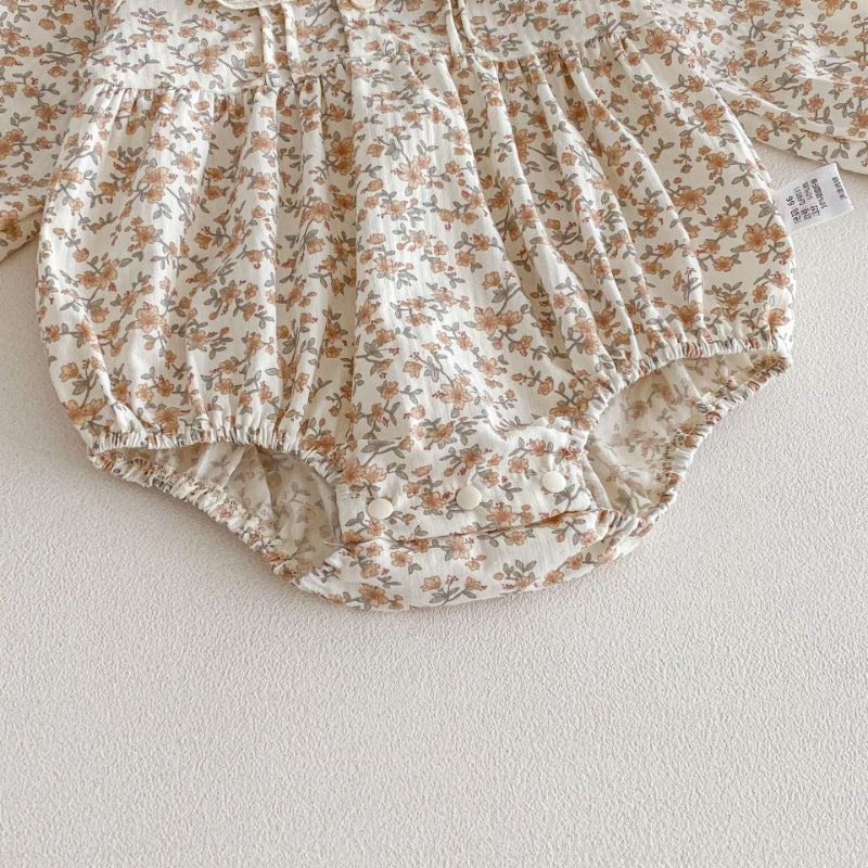 【BABY】韓国風小花柄ロンパースSK103619