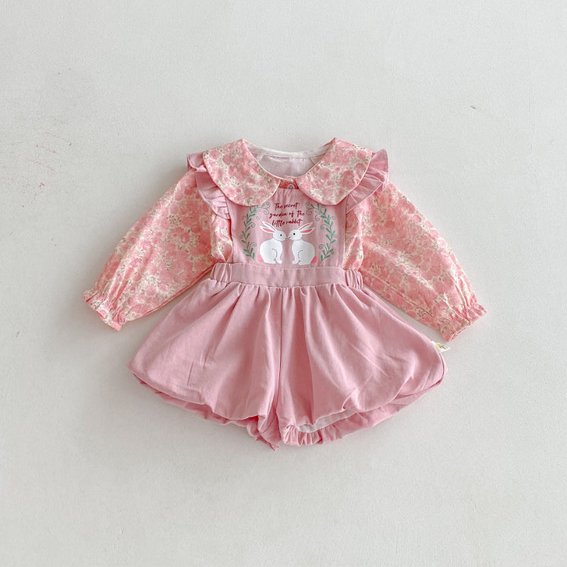 【BABY】うさぎサロペットパンツ（ショートパンツ）SK092309