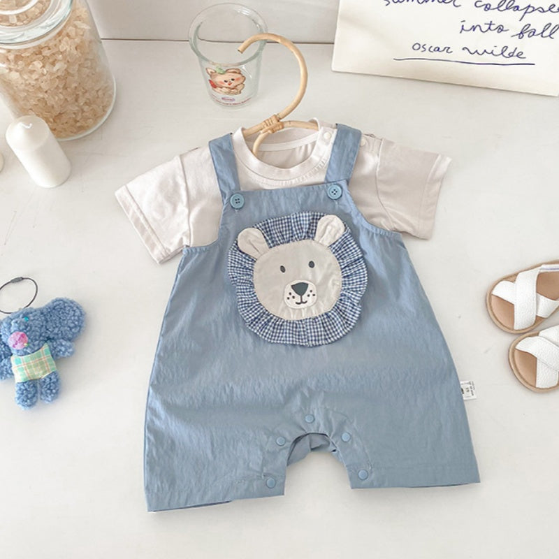 【BABY】夏新作 ライオンサロペット＆TシャツSK090614
