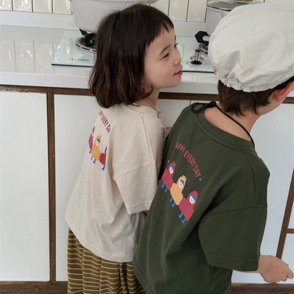 【BABY&KID】夏新作 バックカートゥーンプリントTシャツSK080512