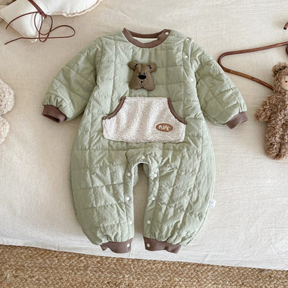 【BABY】冬新作韓国風大きめポケットカバーオールSK102720