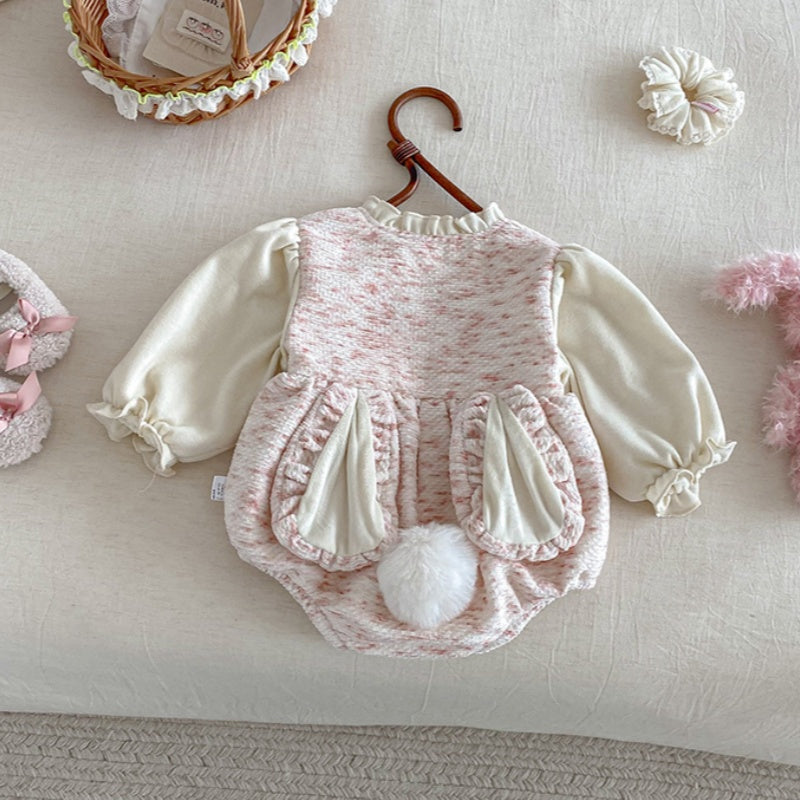 【BABY】冬新作うさぎあったかカバーオールSK103003