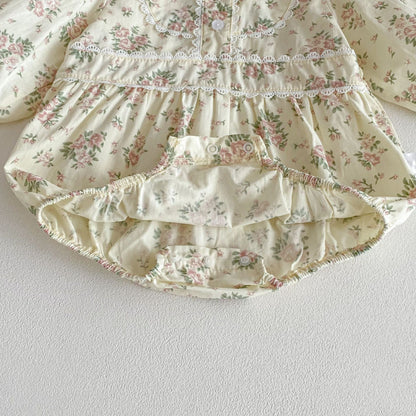 【BABY】韓国風小花柄ロンパースSK103622