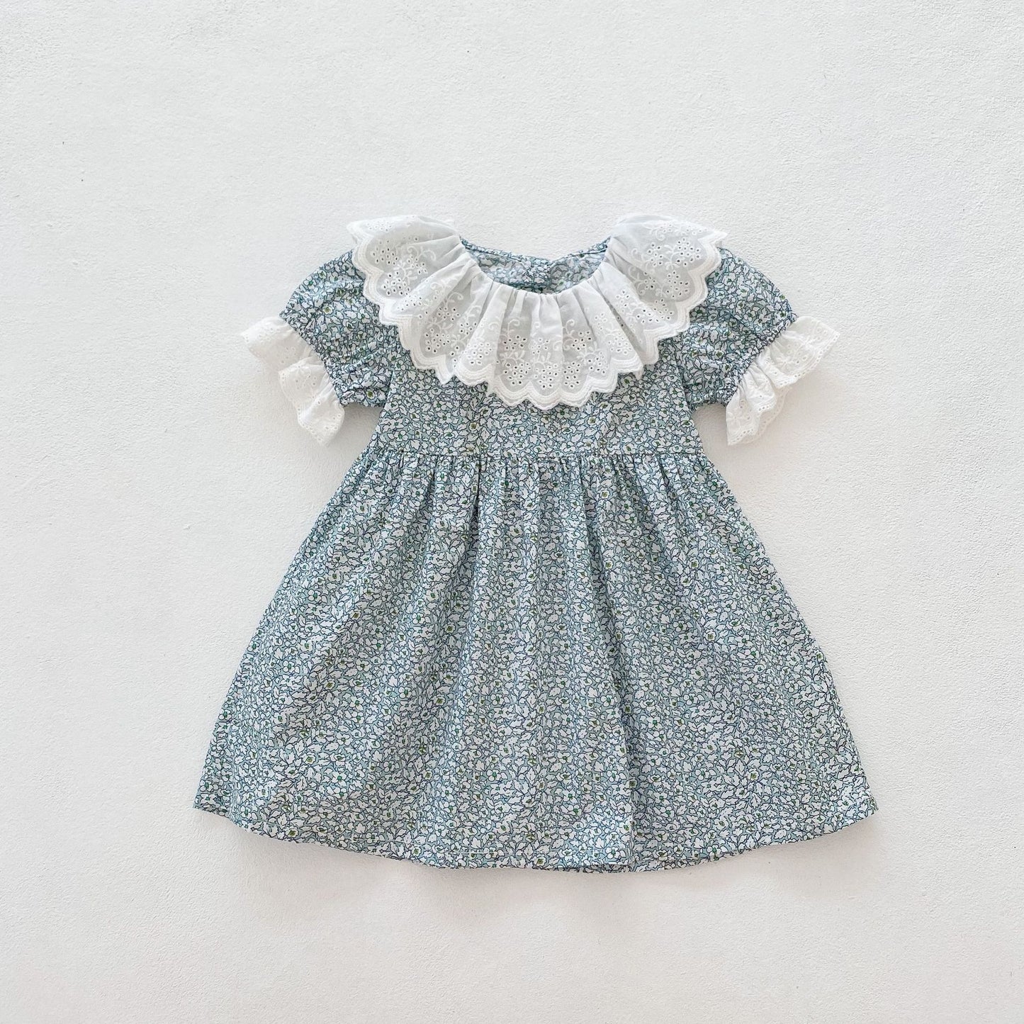 【姉妹服】夏新作 小花柄半袖ロンパース、ワンピースSK081615