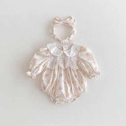 【姉妹服】レース花柄ロンパース、ワンピースSK101128