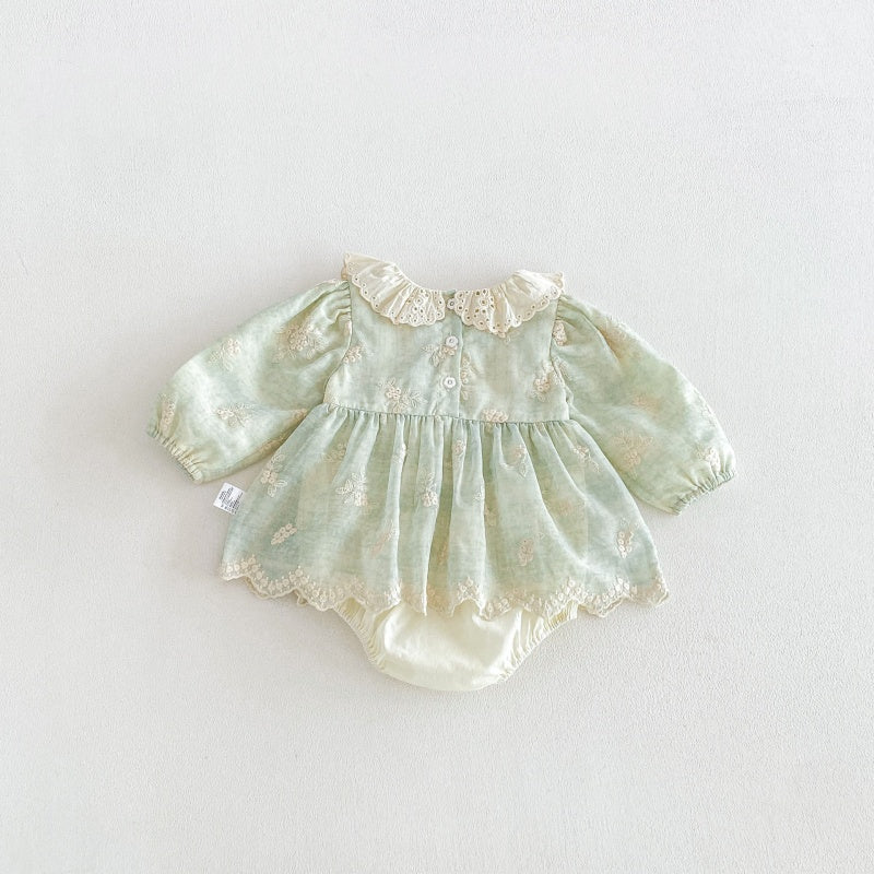 【BABY】丸襟刺繍ロンパースSK107906