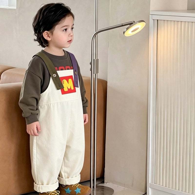 【BABY】ロゴサロペット＆長袖トップスSK106716