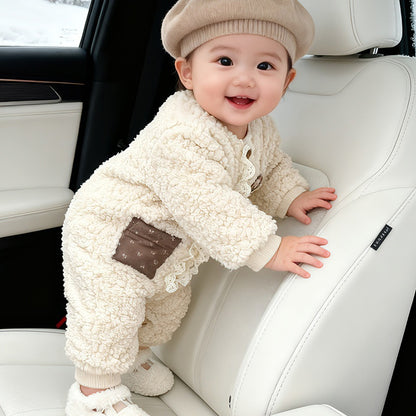 【BABY】冬新作レース縁あったかカバーオールSK103208