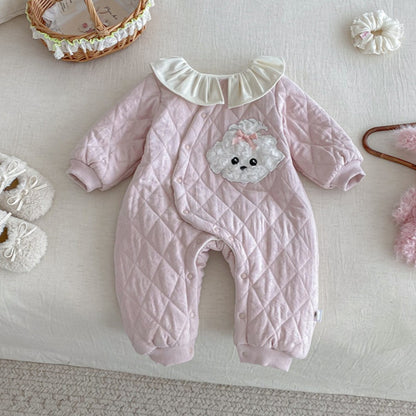 【BABY】冬新作わんちゃんフリル襟カバーオールSK102706