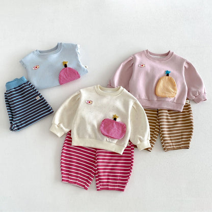 【BABY&KID】ワッペントレーナー、スウェットパンツSK107215