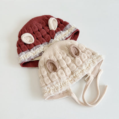 【HAT】レース花柄ベビーボンネットSK101617