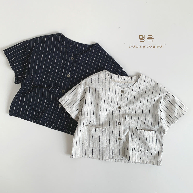 【BABY&KID】夏新作 韓国風ゆったりコットントップスSK080820