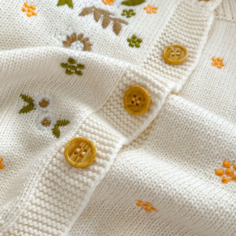 【BABY】花刺繍ニットカーディガンSK092827