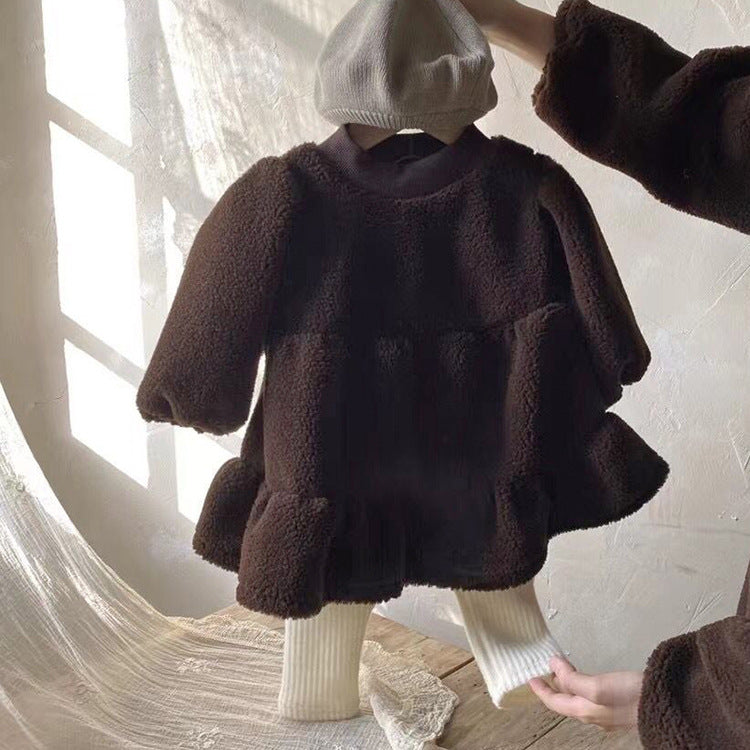 【BABY&KID】冬新作女の子の純色冬ワンピースSK11316