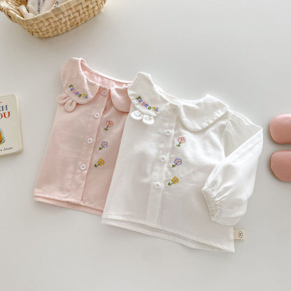 【BABY&KID】可愛い刺繍ブラウスSK100312