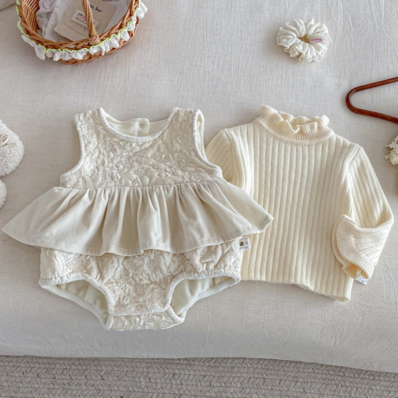 【BABY】冬新作ジャカードキルティングあったかカバーオールSK103006