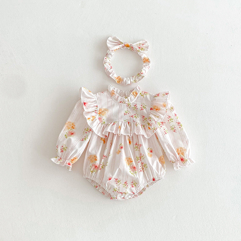 【姉妹服】カラフル花柄ロンパース、ワンピースSK101138