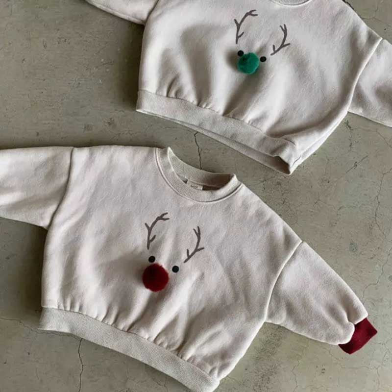 【BABY】韓国風トナカイ＆ポンポントレーナーSK102828