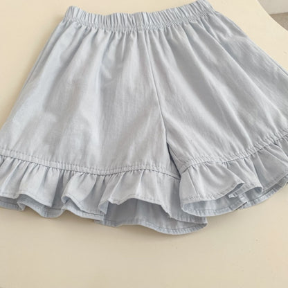 【BABY&KID】夏新作ドットノースリーブブラウス＆フリルショートパンツSK105413