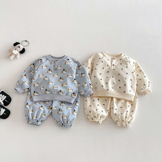 【BABY&KID】総柄プリントスウェットセットアップSK103506