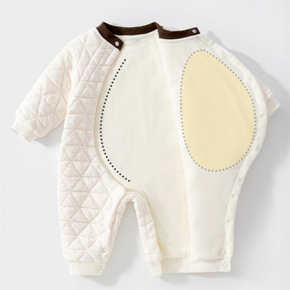 【BABY】冬新作レトロダイヤ柄刺繍カバーオールSK108209
