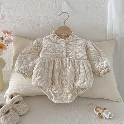 【BABY】冬新作キルティングベロアカバーオールSK103004