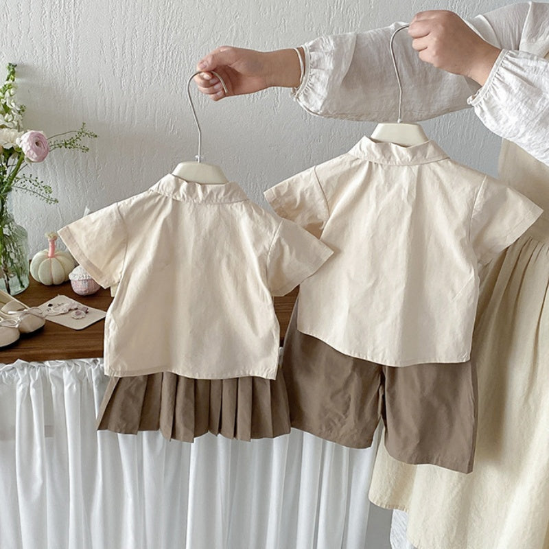 【BABY】夏新作学院風シャツセットアップSK104805