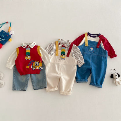 【BABY&KID】くるま柄ロンT、シャツ、サロペットSK104125
